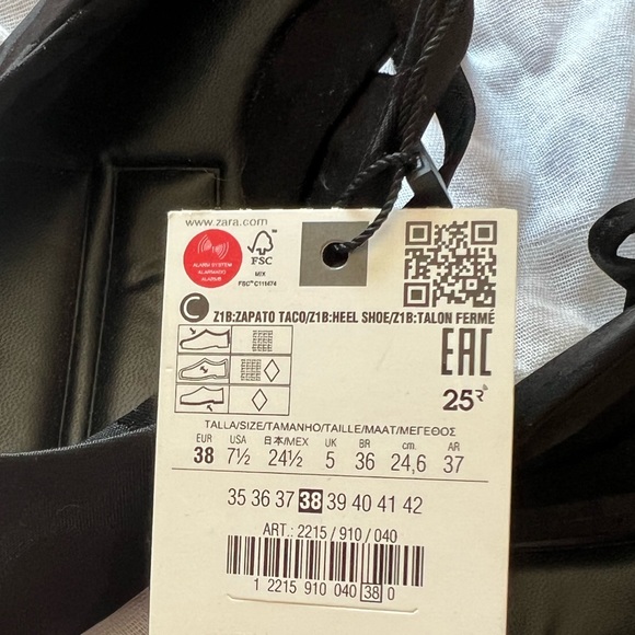 NWT ZARA HEELED SLINGBACKS❤️ - Black - Picture 7 of 8